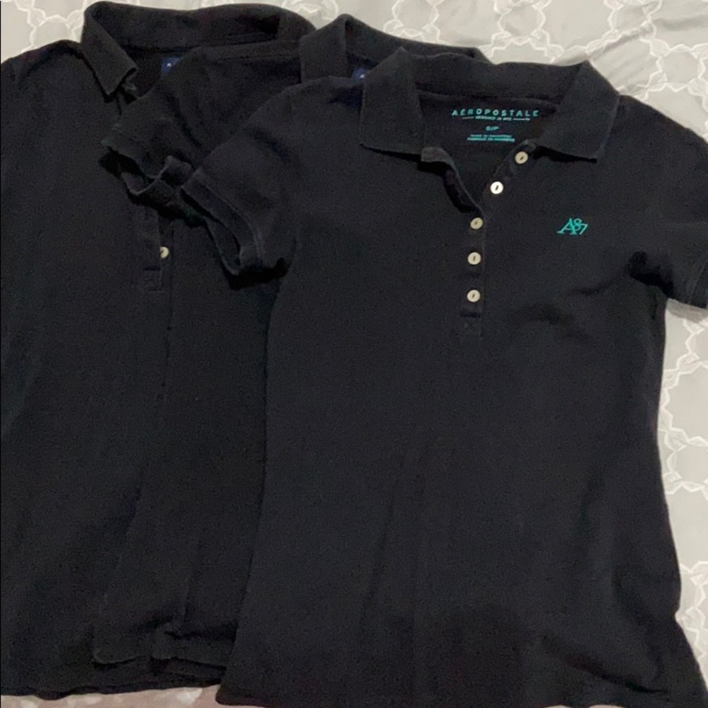 Aeropostale black polos